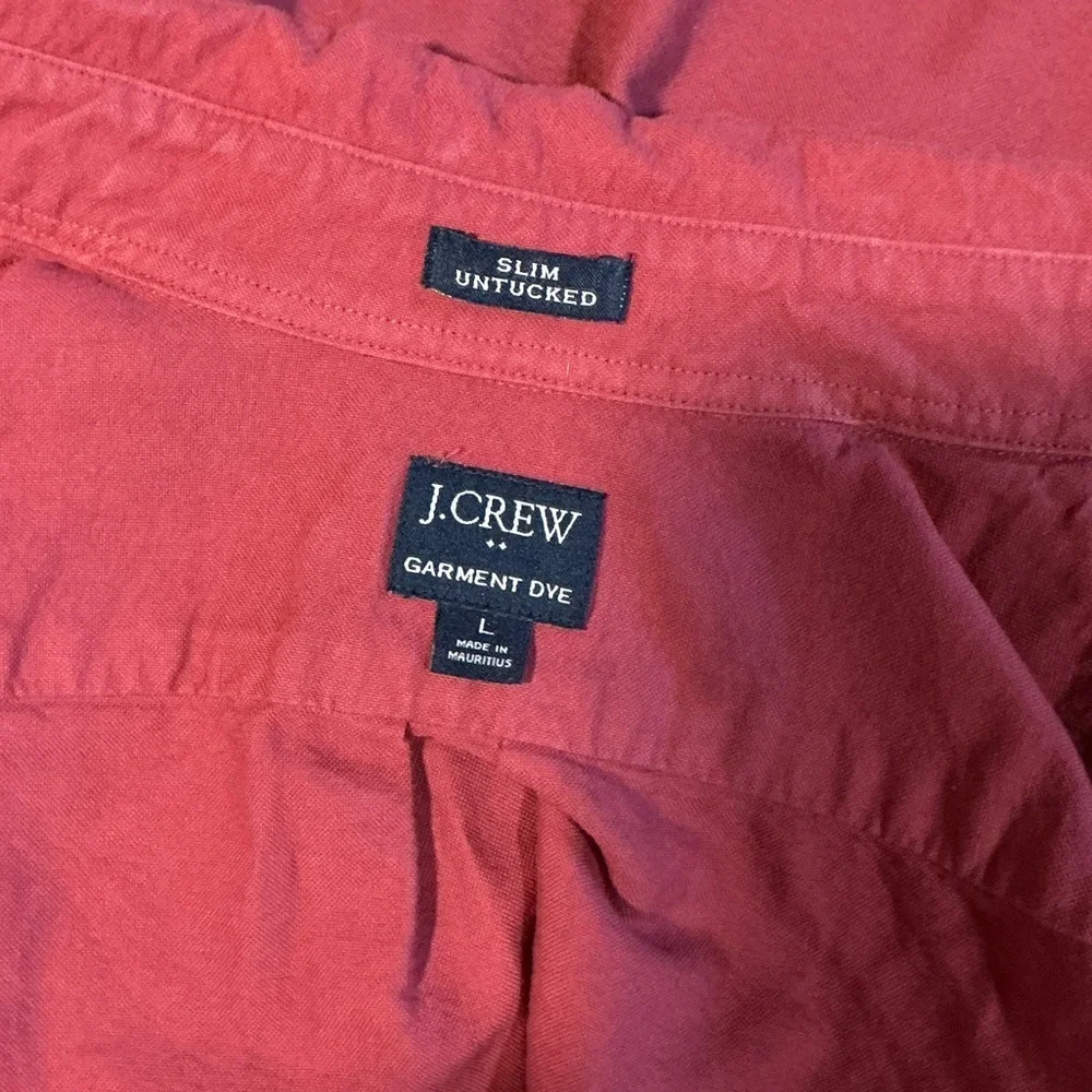 J. Crew Men's Casual Red Button-Down Shirt